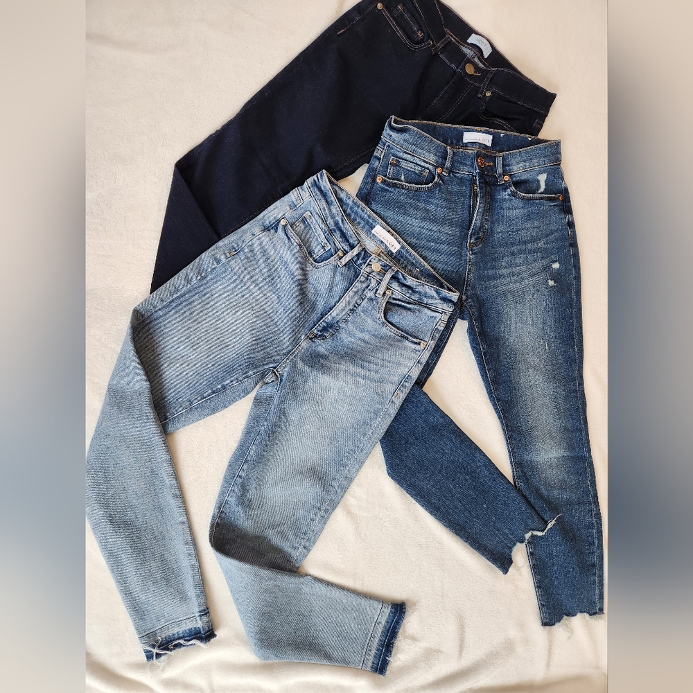 Loft Bundle of 3 Pairs Denim Jeans, Size 25/0 Each